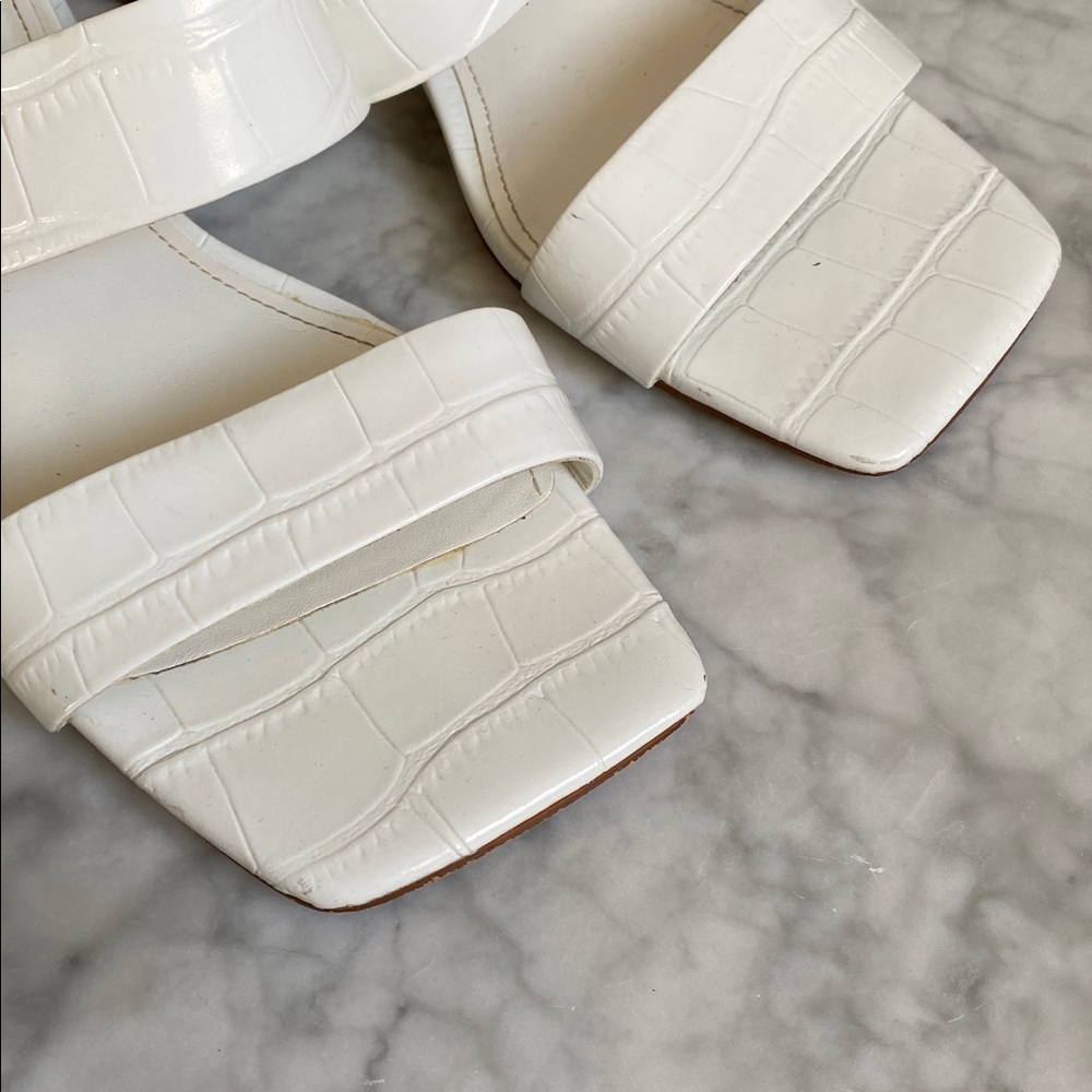 Marc Fisher White Women's Slide Sandals - Picture 3 of 11